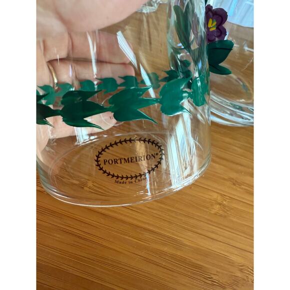 Portmeirion Botanic Garden Tumble Up Bedside Water Carafe & Glass MINT! - Picture 5 of 8